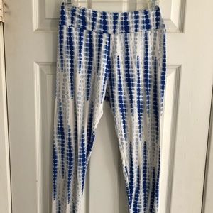Lularoe One Size Leggings- Indigo Tie Dye